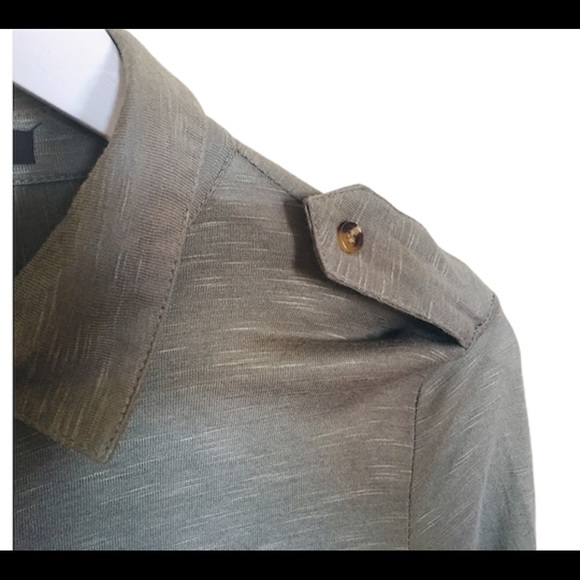 REVAMPED Utility Button Down Shirt With Long Sleeves Olive/Camo Green Size Large - Picture 6 of 9